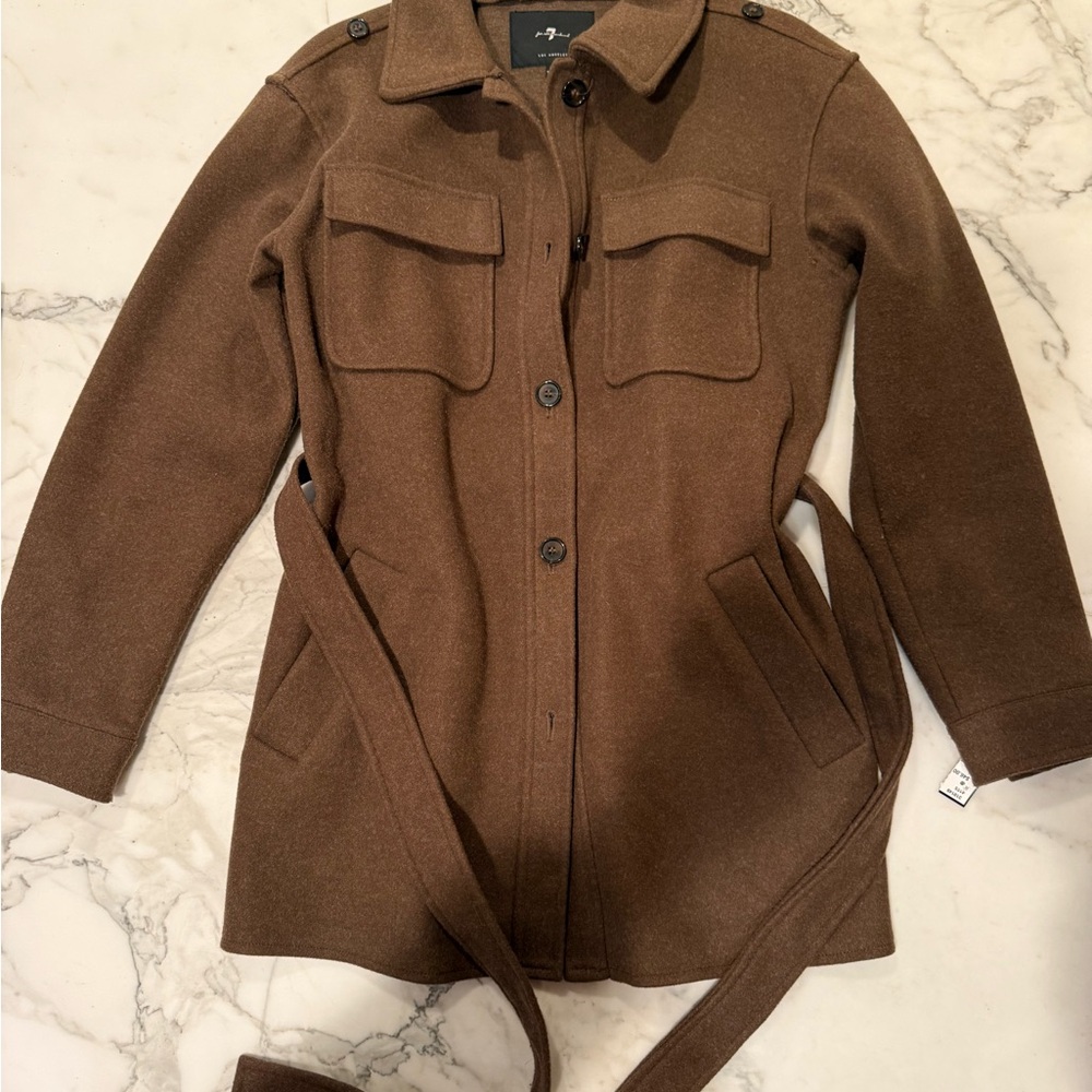 7 For All Mankind Chocolate Utility Jacket